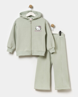 Wholesale 2-Piece Girls Set with Cardigan and Pants 4-7Y Miniloox 1054-24482 - Miniloox (1)
