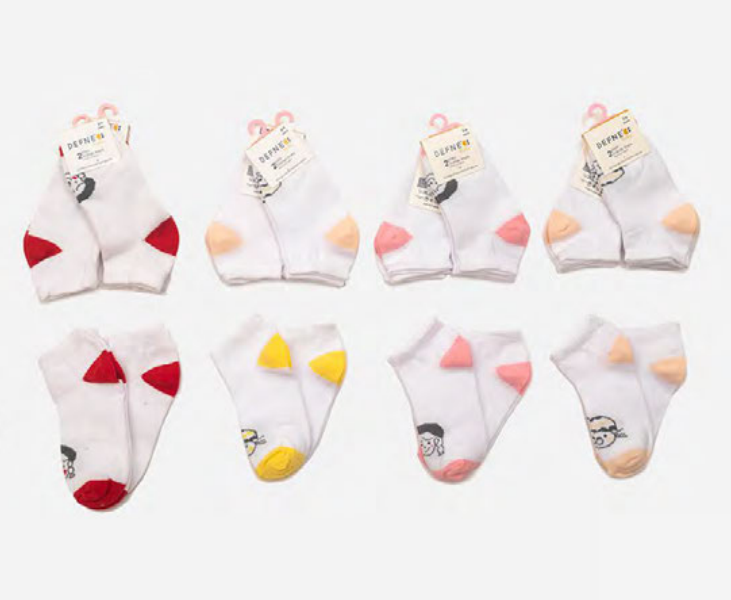Wholesale 24-Piece Baby Girls Socks with BoxDefne 1064-DFN2P-K014-22(3-4) - 1