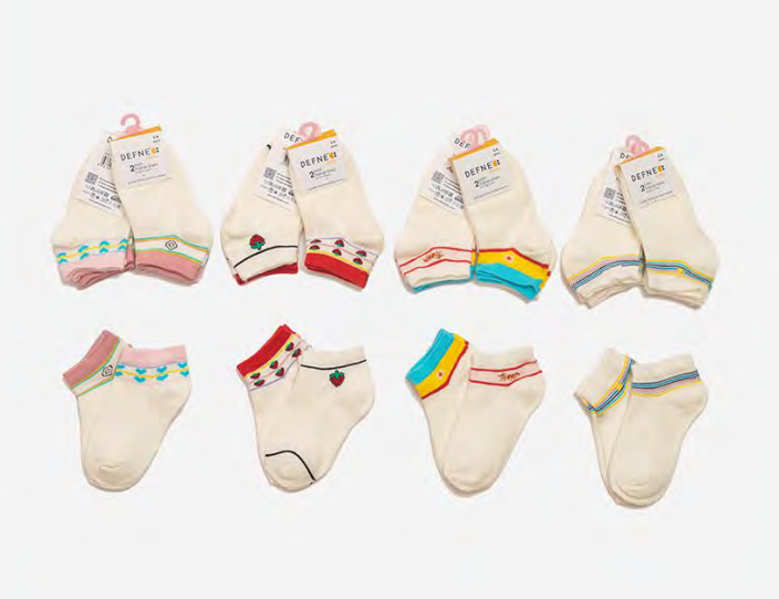 Wholesale 24-Piece Baby Girls Socks with BoxDefne 1064-DFN2P-K015-22(3-4) - 1