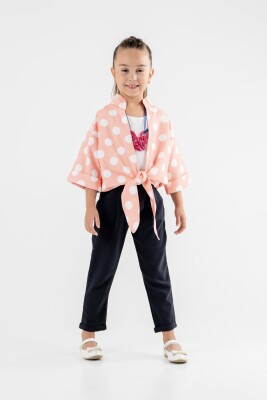 Wholesale 3-Piece Girls Bolero Set with Blouse and Pants 8-12Y Moda Mira 1080-7068 - Moda Mira
