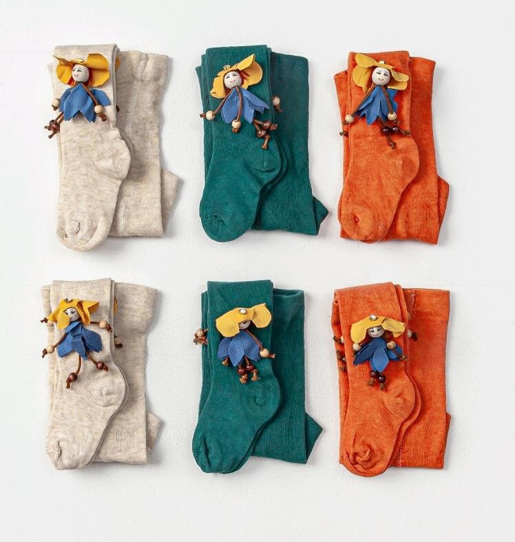 Wholesale 6-Piece Baby Girls Towel Tights 0-6M Defne 1064-KKLT-040-23(0-6) - 1