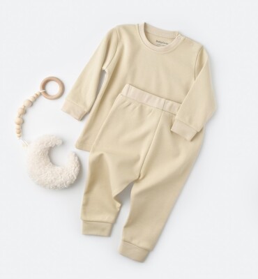Wholesale Unisex Baby Sweatshirt and Pants Set 100% Organic Cotton 3-24M Baby Cosy 2022-CSY3027 - BabyCosy