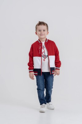 Wholesale Baby Boy 3-Piece College Jacket, T-Shirt and Pants Set 9-24M Lemon 1015-10055 - Lemon