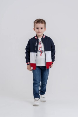 Wholesale Baby Boy 3-Piece College Jacket, T-Shirt and Pants Set 9-24M Lemon 1015-10055 - Lemon (1)