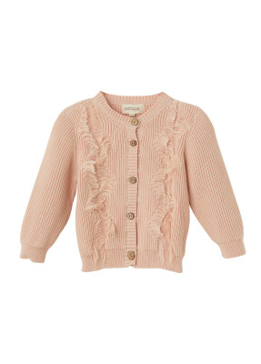 Wholesale Baby Girl Organic Cotton Tassel Cardigan 6-36M Uludağ Triko 1061-21153 - Uludağ Triko (1)