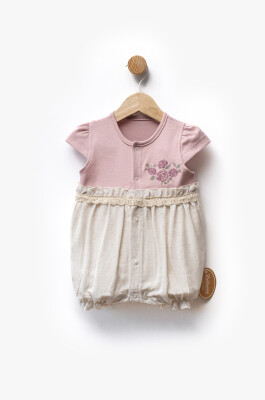 Wholesale Baby Girl Robed Combed Jumpsuit 3-12M Bebbemini 2065-BM-2364 - 1