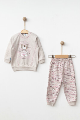 Wholesale Baby Girls 2-Pieces Pijams Set 9-18M Hoppidik 2017-1829 Beige Melange