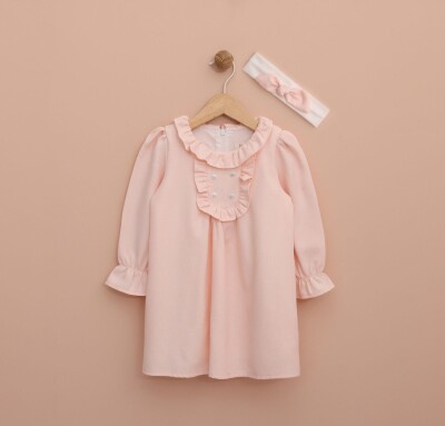 Wholesale Baby Girls Dress with Headband 9-24M Lilax 1049-6535 - 2