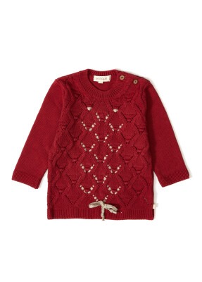 Wholesale Baby Girls Organic Cotton Knitwear Sweater 12-36M Uludağ Triko 1061-21058-1 - Uludağ Triko (1)