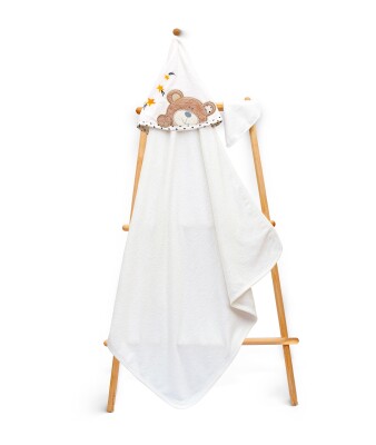 Wholesale Baby Unisex 2-Piece Set with Scrub Mitt and Towel 85x85cm Babyline 2015-9-485 Brown