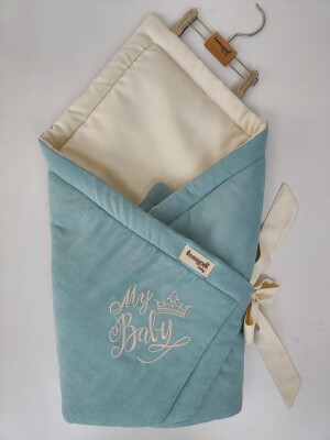 Wholesale Baby Unisex Swaddle 0-18M Tomuycuk 1074-45456 Ocean Turquoise2