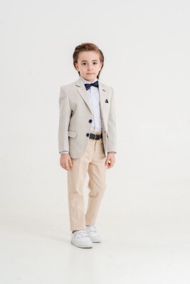 Wholesale Boys 3-Pieces Jacket, Shirt and Pants Set 8-12Y Lemon 1015-10097 - Lemon