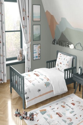 Wholesale Boys' Cloud Patterned Duvet Cover Set 160*220cm Talia Home 2044-TLAN-057-1 - Talia Home