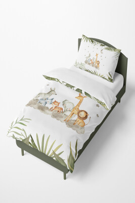 Wholesale Boys' Cute Animals Patterned Duvet Cover Set 160*220cm Talia Home 2044-TLAN-041-1 - Talia Home (1)