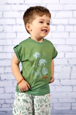 Wholesale Boys Patterned T-shirt 2-7Y Zeyland 1070-231M3ZNB51 - Zeyland