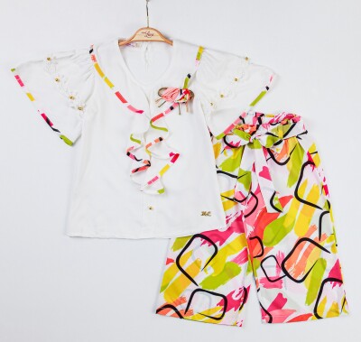 Wholesale Girls 2-Piece Blouse and Pants Set 2-6Y Miss Lore 1055-5127 - Miss Lore (1)
