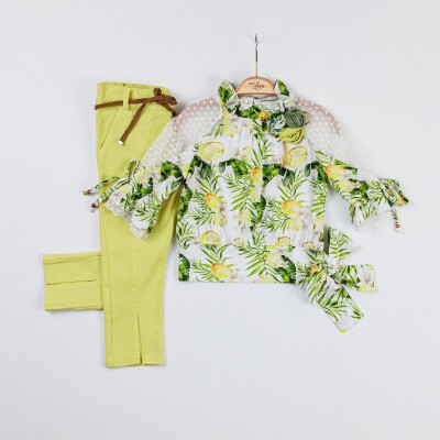 Wholesale Girls 2-Piece Blouse and Pants Set 2-6Y Miss Lore 1055-5130 - Miss Lore (1)