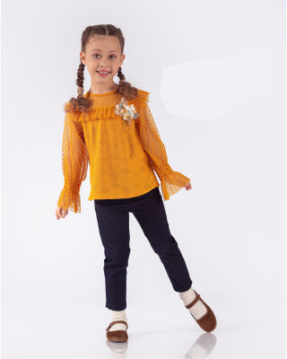 Wholesale Girls 2-Piece Blouse and Pants Set 5-8Y Elayza 2023-2270 - Elayza