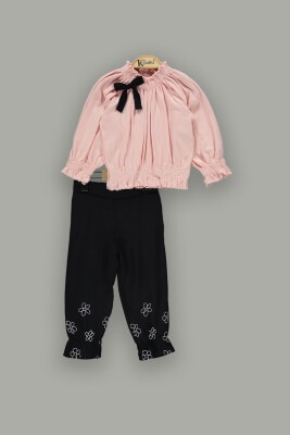 Wholesale Girls 2-Piece Pants Set with Blouse 2-5Y Kumru Bebe 1075-3905 - Kumru Bebe (1)