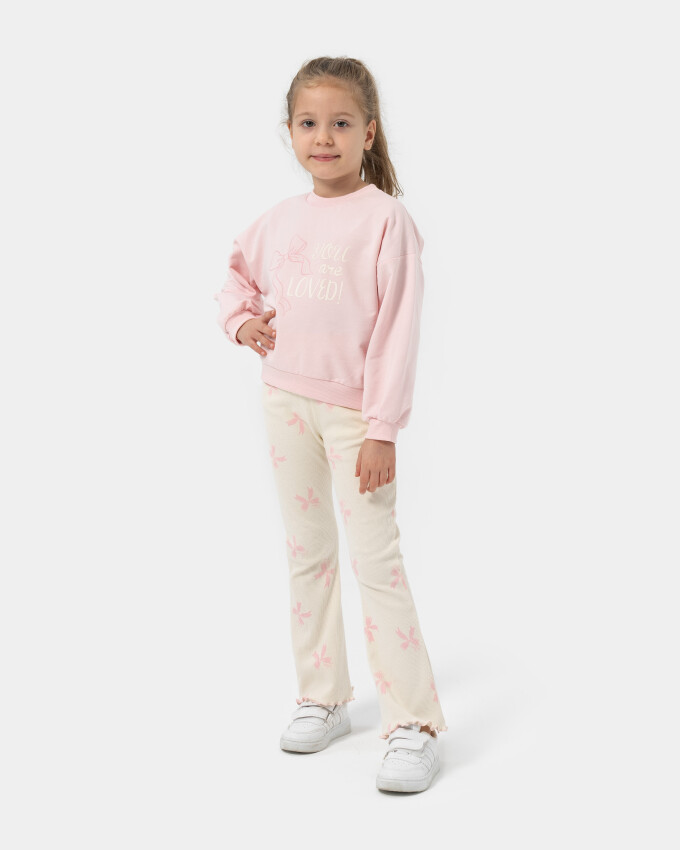 Wholesale Girls 2-Piece Set With Pants 4-7Y Bupper Kids 1053-25118 - 1