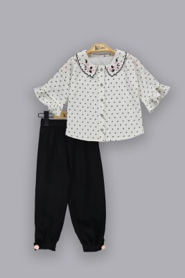 Wholesale Girls 2-Piece Sets with Shirt and Pants 2-5Y Kumru Bebe 1075-3719 Чёрный 