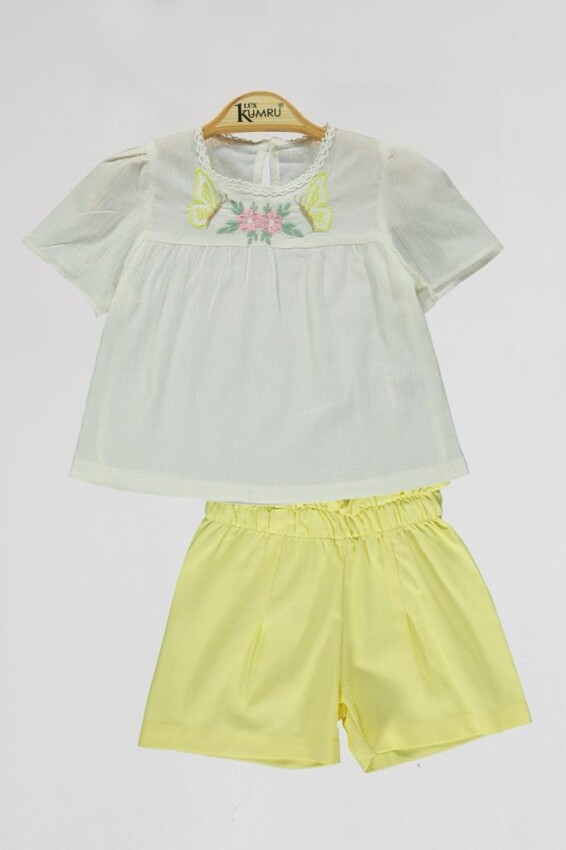 Wholesale Girls 2-piece Shorts and Blouse 2-5Y Kumru Bebe 1075-4108 - 3