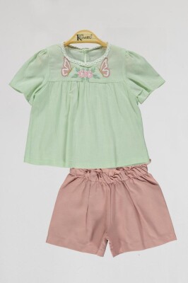 Wholesale Girls 2-piece Shorts and Blouse 2-5Y Kumru Bebe 1075-4108 - 5