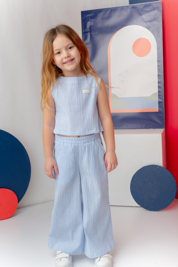 Wholesale Girl's 2 Piece Striped Trousers and Blouse Set 3-14Y Zeyland 1070-251Z4SCR71 - 1