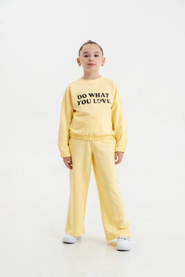 Wholesale Girls 2-Piece Tracksuit Set 7-10Y Matmazel 2021-8012 Yellow