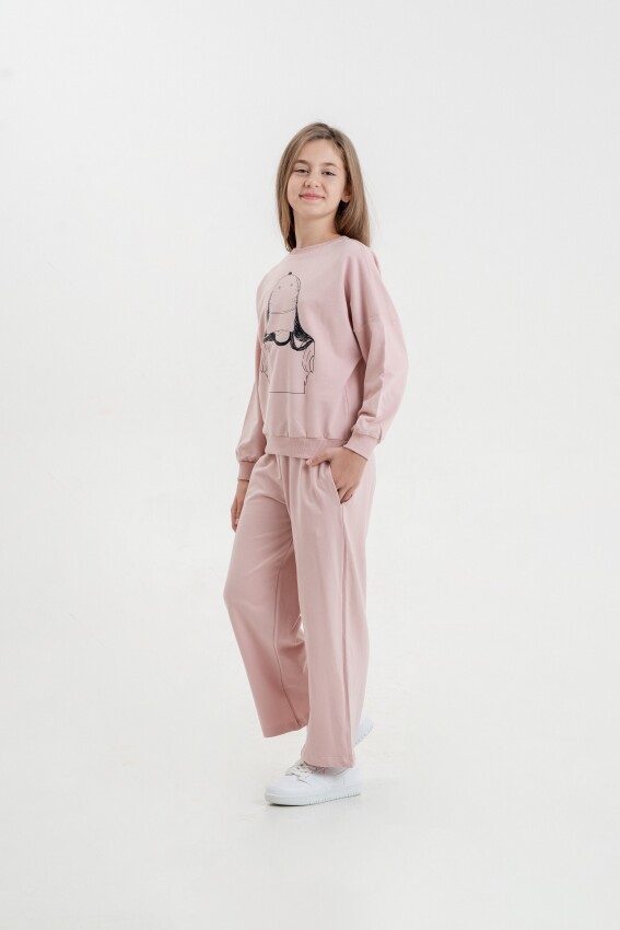 Wholesale Girls 2-Piece Tracksuit Set 7-10Y Matmazel 2021-8014 - 5