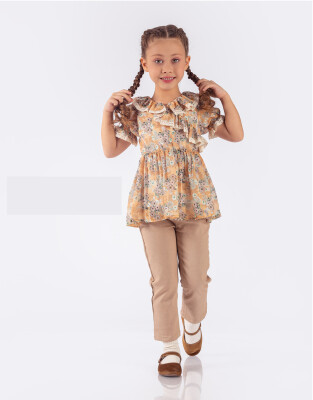 Wholesale Girls 2-Pieces Dress and Pants Set 5-8Y Elayza 2023-2244 - Elayza