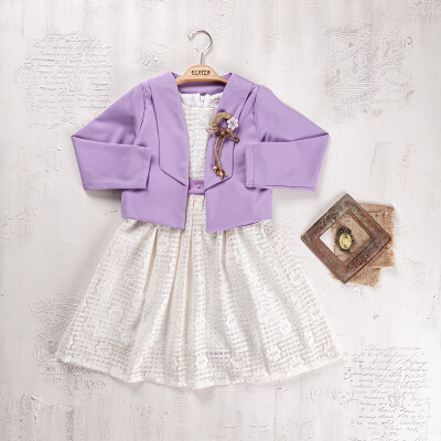 Wholesale Girls 2-Pieces Jacket and Dress Set 5-8Y Elayza 2023-2258 - Elayza (1)