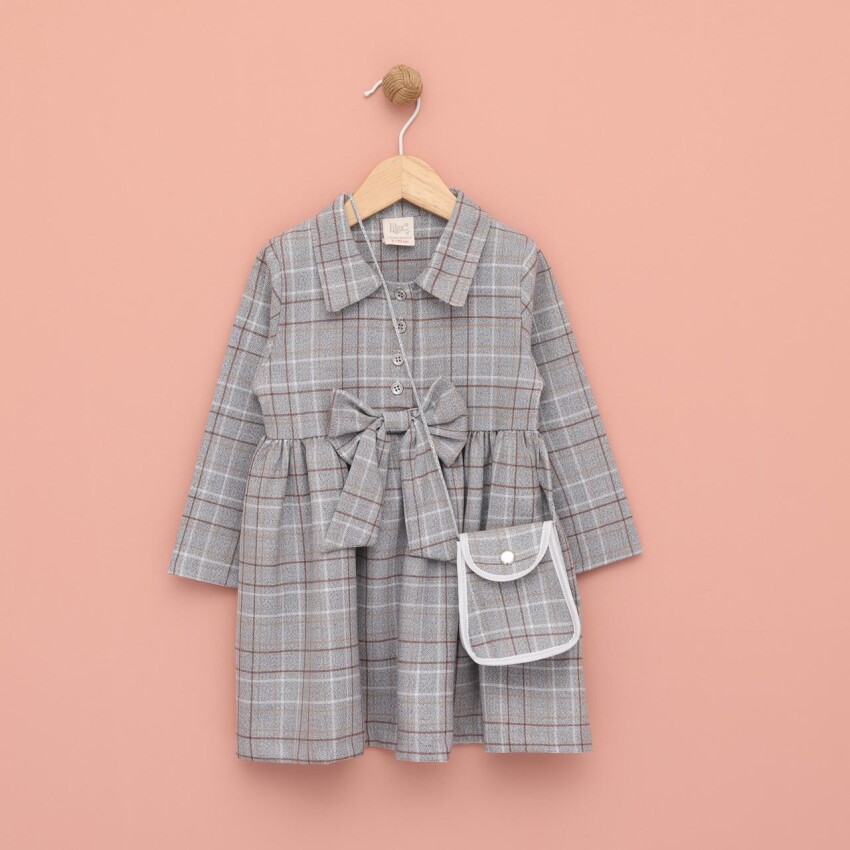 Wholesale Girl's Bag Dress 2-5Y Lilax 1049-6572 - 3