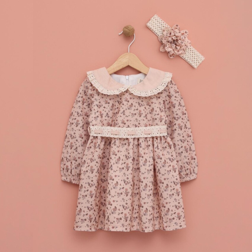 Wholesale Girl's Bandana Dress 9-24M Lilax 1049-6546 - 4