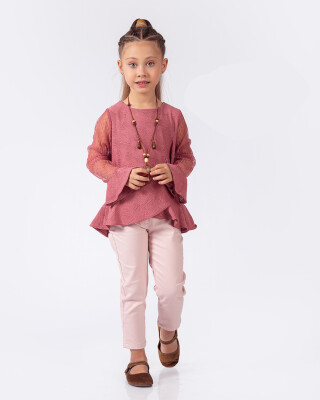 Wholesale Girls Blouse and Trouser Set 5-8Y Elayza 2023-2266 - Elayza