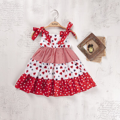 Wholesale Girls Dress 2-5Y Elayza 2023-2275 Red