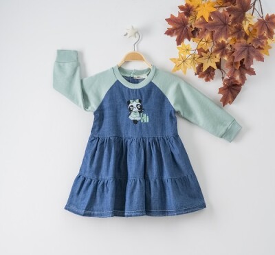 Wholesale Girls Dress 3-6Y Busra Bebe 1016-22265 Mint Green 