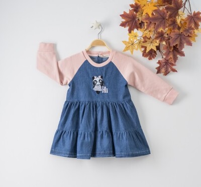 Wholesale Girls Dress 3-6Y Busra Bebe 1016-22265 Blanced Almond