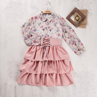 Wholesale Girls Dress 5-8Y Elayza 2023-2354 Blanced Almond
