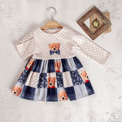 Wholesale Girls Dress 9-24M Elayza 2023-23103 Navy 