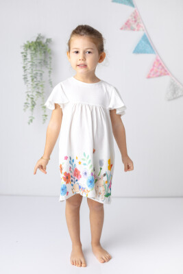 Wholesale Girls Flowers Patterned Dress 5-8Y Zeyland 1070-241M4CKE31 - Zeyland