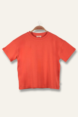 Wholesale Girls Oversize T-shirt 3-14Y Zeyland 1070-251Z4SCR55 Coral2