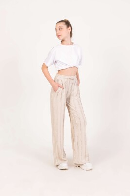 Wholesale Girls' Pants 13-16Y Nickel 2060-20198-3 Beige