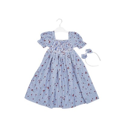Wholesale Girls Patterned Dress 3-6Y Büşra Bebe 1016-23117 - Büşra Bebe
