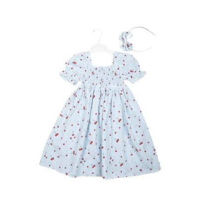 Wholesale Girls Patterned Dress 3-6Y Büşra Bebe 1016-23117 - Büşra Bebe (1)