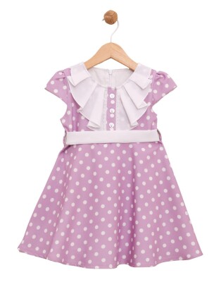 Wholesale Girl's Polka Dot Dress 2-5Y Lilax 1049-6778 Lilax 1049-6778 Lilac