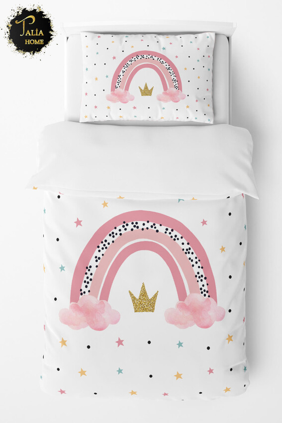 Wholesale Girls Rainbow Patterned Duvet Cover Set 160*220cm Talia Home 2044-TLAN-305-1 - 3
