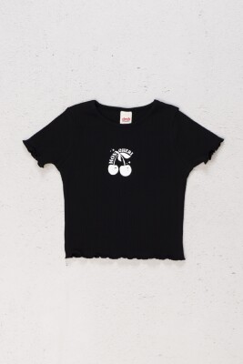 Wholesale Girls T-Shirts 4-9Y DMB Boys&Girls 1081-0426 Black