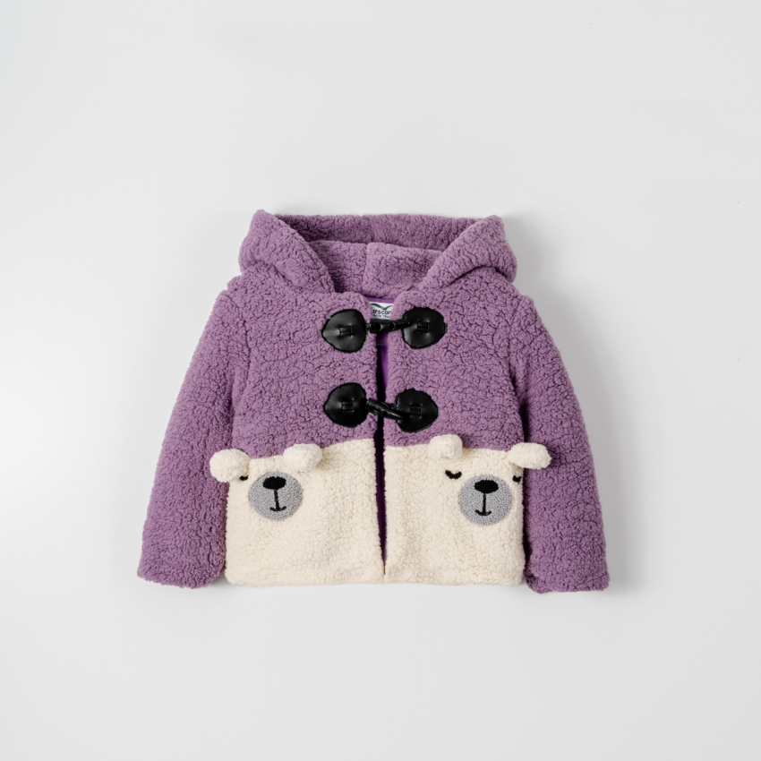 Wholesale Girls Welsoft Sherpa Cardigan 9-48M Verscon 2031-6169 - 1