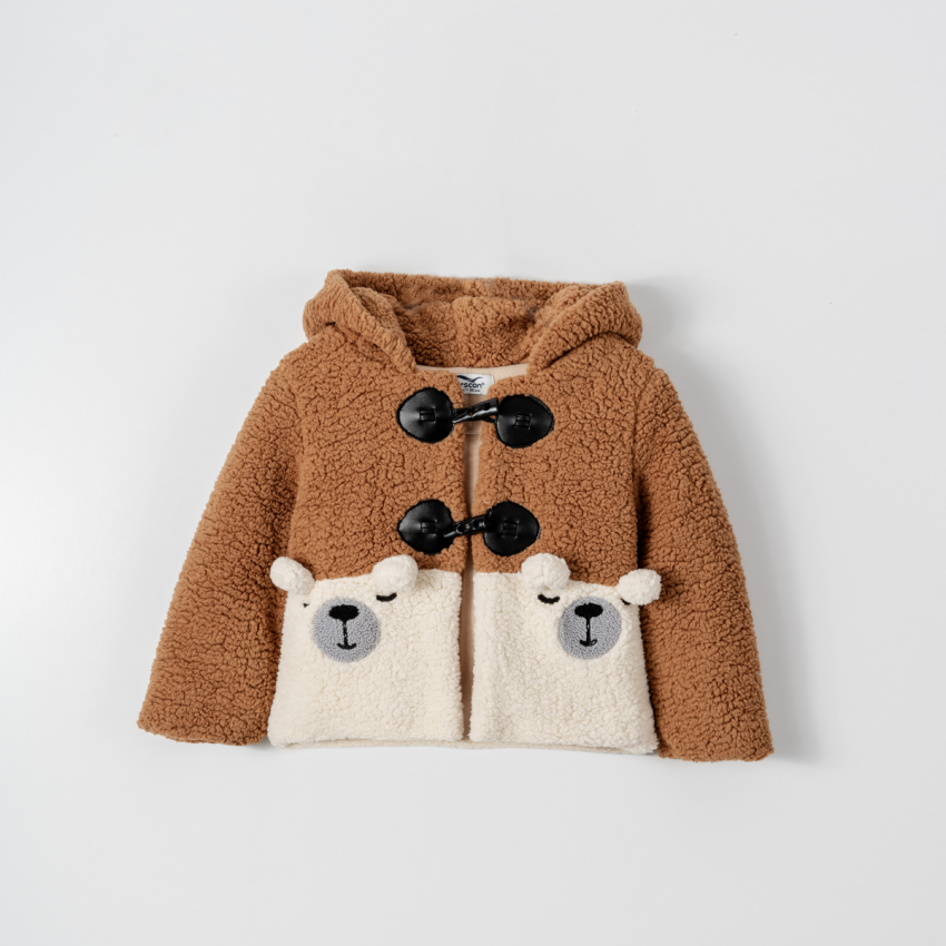 Wholesale Girls Welsoft Sherpa Cardigan 9-48M Verscon 2031-6169 - 3